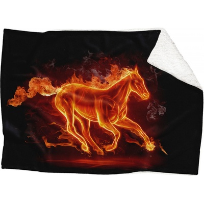 Impar fleece deka Plamenný kůň Podšití beránkem ANO 150x120