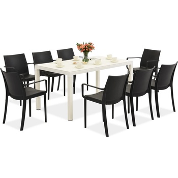 BICA Комплект градински мебели King/Victoria в бяло и антрацит за 8 души Bica (BC440BL-8xBC351ANT)