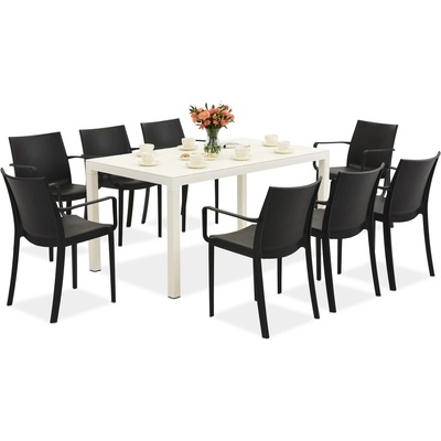 BICA Комплект градински мебели King/Victoria в бяло и антрацит за 8 души Bica (BC440BL-8xBC351ANT)