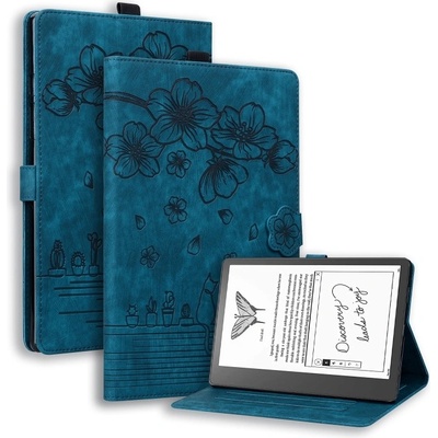 Protemio ART FLOWER Zaklápacie puzdro Amazon Kindle Scribe 2022 75662 modré