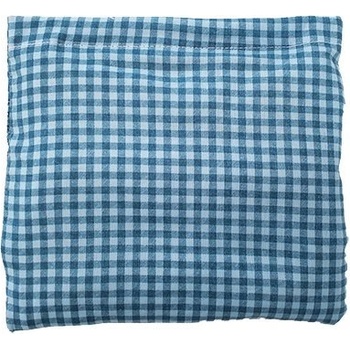 TORF Възглавница с костилка от череша, синя с квадратчета, 18 x 19 см