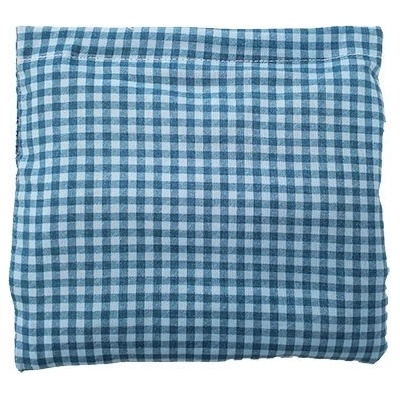 TORF Възглавница с костилка от череша, синя с квадратчета, 18 x 19 см