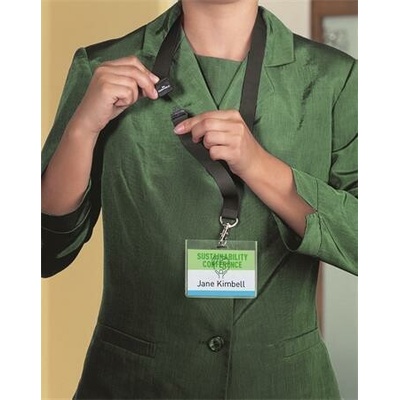 Snúrka na krk černá, s karabinou, DURABLE 824001 (DB824001)