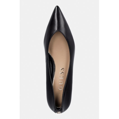 Guess обувки с ток от кожа CASEN (FLTCSE.LEA08.BLACK)