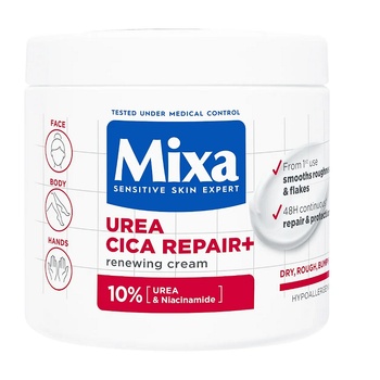 Mixa Регенериращ крем за тяло за много суха кожа Urea Cica Repair+, 400 ml (135922)