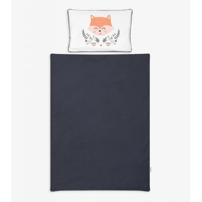 Ourbaby obliečok Baby bedding forest oranžová sivá 135 x 100 , 60 x 40 cm