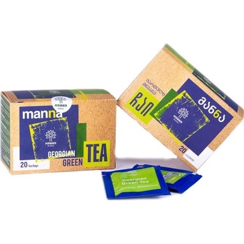Plody Gruzie MANNA gruzínský Zelený čaj porcovaný 20 ks
