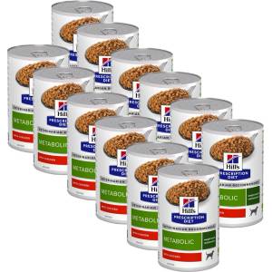 Hill's Hill s Prescription Diet Metabolic Регулация на теглото консерви за кучета 12 x 370 г
