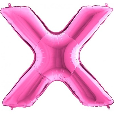 Grabo Balónek fóliový písmeno růžové X 102 cm