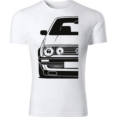 Tričko Volkswagen Golf Mk2 Half pánske tričko čierna biele