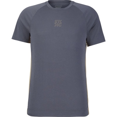 Stoic Мъжка фланелка с къс ръкав за колоездене Stoic PerformanceMerino LofsdalenSt. MTB S/S Cycling jersey - Ink Grey / Silent Green - размер XL (056-4036-0314)