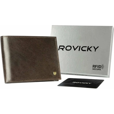 Rovicky N01-RVT RFID Pánská peněženka tmavě hnědá