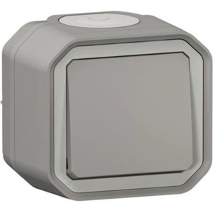 Legrand Девиаторен ключ моноблок за открит монтаж цвят Сив IP55 Plexo New - 069711L (069711L)