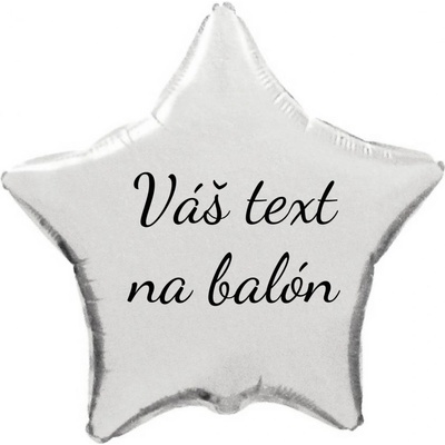 Personal Godan Fóliový balón s textem Stříbrná hvězda 45 cm