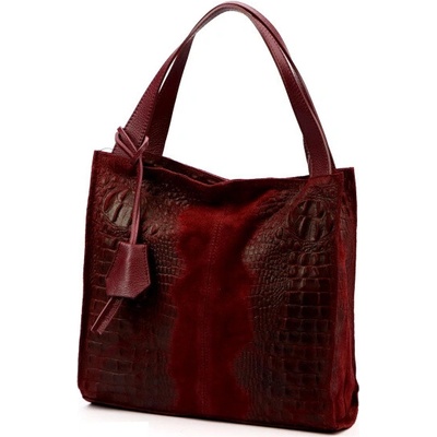 Luka kožená kabelka 26-010 CROCO bordo