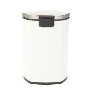 EKO-Europe EKO Кош за отпадъци с педал SHELL - 18 литра - бял (EKO 921818 - White) - luxdom