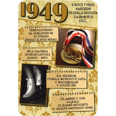 Blahopřaní 1949 - česky