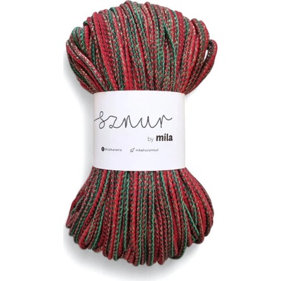 Bavlněná šňůra MILA GLITTER 5mm - VÁNOČNÍ – Zboží Mobilmania