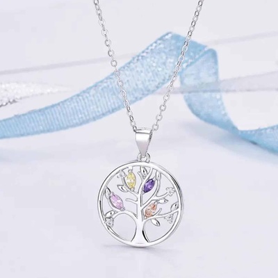 Silenti Jewelry Сребърно колие "Благозвучие" - Многоцветен