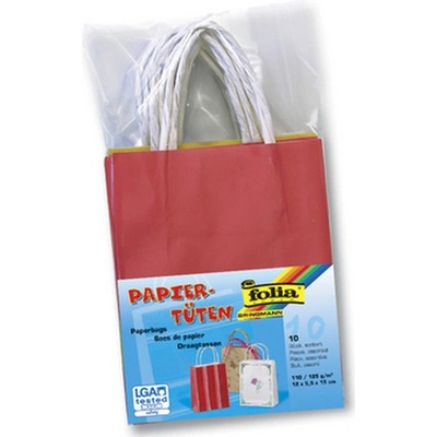 Papírové tašky s papírovým uchem 12x15 cm 10 kusů