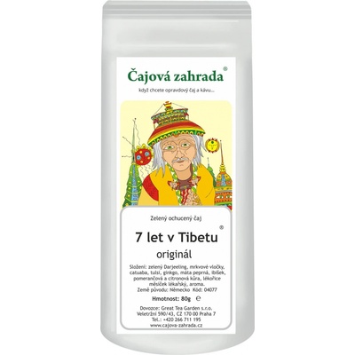 Čajová zahrada 7 let v Tibetu zelený ochucený čaj 80 g