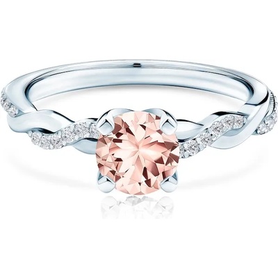 SAVICKI Годежен пръстен Savicki: бяло злато, морганит