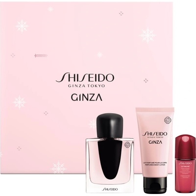 Shiseido Ginza EDP 50 ml + parfumované telové mlieko pre ženy 10 ml + energizujúci a ochranný koncentrát 10 ml