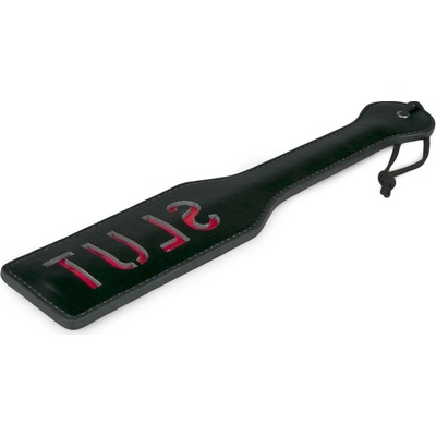 Easytoys Fetish Collection Black Leather Paddle - Slut
