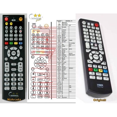 GENERAL SENCOR SHR-9500T - съвместимо дистанционно управление на марката General (SHR-9500T)