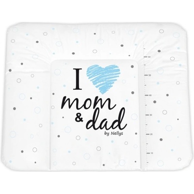 Nellys podložka měkká I LOVE bílá/modrá 85 x 72 – Zboží Dáma