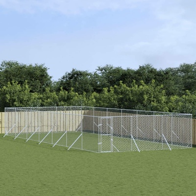 vidaXL Venkovní psí výběh stříbrný 600 x 1400 x 200 cm pozinkovaná ocel 9799.3190462
