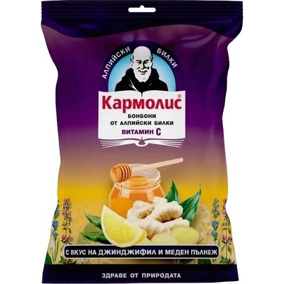 Schaper & Brummer Кармолис Бонбони с вкус на джинджифил и меден пълнеж, 75 g, Schaper & Brummer