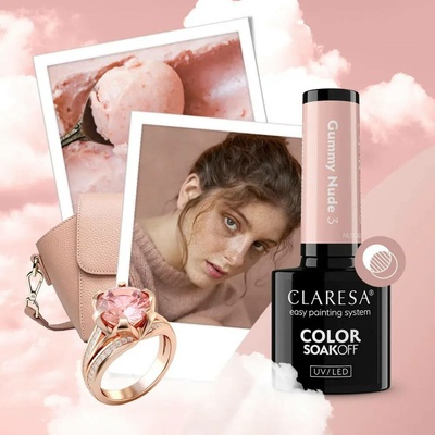 Claresa Gél lak NUDE GLOW Gummy Nude 3 5 g