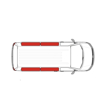 CARBEST Термична подложка за странични стъкла Isoflex VW-T5/T6 от 2003 г. - късо междуосие (37311)