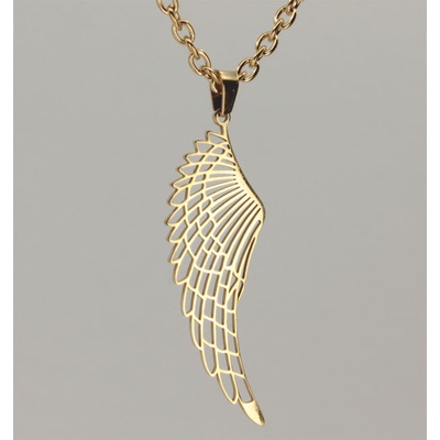 Steel Edge Přívěsek z chirurgické oceli křídlo WJHC1224 Zlatá