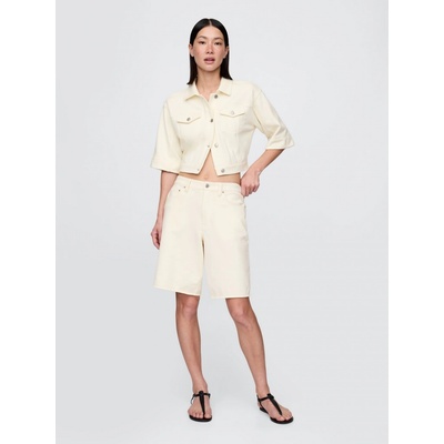 GAP džínové kraťasy French Terry bílá