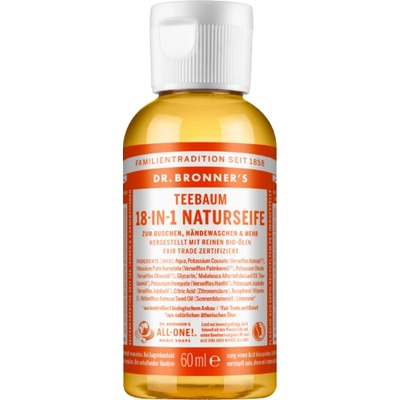 Dr. Bronner's přírodní tekuté mýdlo s tea tree 18v1 60 ml