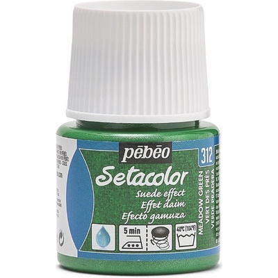 Pébéo Setacolor opaque farba na textil Suede effect 312 meadow green 45 ml