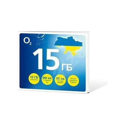 O2 SIM s kreditem 50 Kč, 15 GB DAT - UKRAJINA