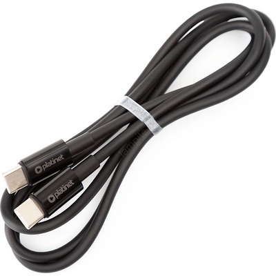 Platinet USB кабел USB-C / USB-C съединител 60W 1m черен (PL0546)