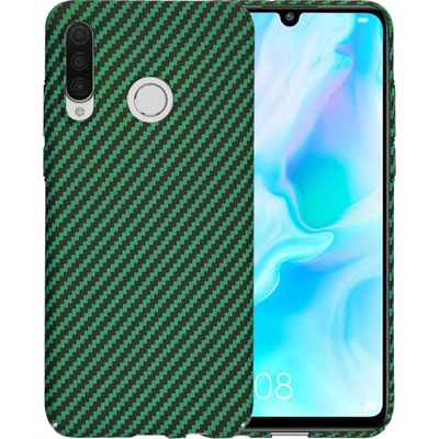 Techsuit Carbonite FiberShell puzdro pre Huawei P30 Lite / P30 Lite New Edition – zelené KF2333892