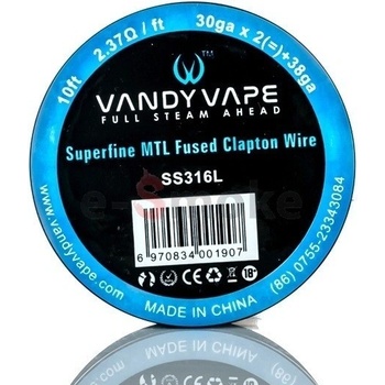 Vandy Vape SS316L Superfine MTL Fused Clapton 30ga