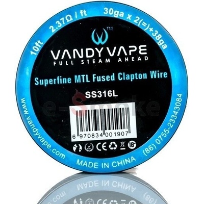 Vandy Vape SS316L Superfine MTL Fused Clapton 30ga