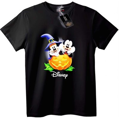 NOONEBRAND Тениска Disney Хелоуин Mickey Minnie - XS, Black