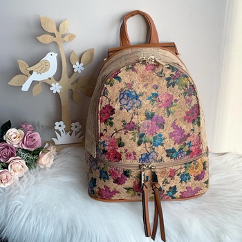 Image 1 of Дамска Коркова Чанта/Раница Модел-172-6