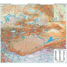 Gizi Map Čína severozápad (China Northwest) - nástěnná mapa 99 x 88 cm Varianta: bez rámu v tubusu, Provedení: laminovaná mapa v lištách