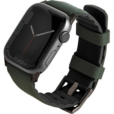 UNIQ UNIQ Linus Band Airosoft Silicone водоустойчива каишка за Apple Watch 4/5/6/7/SE/8/Ultra 44/45/49mm, Зелен (UNIQ733)