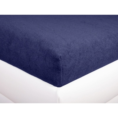 Aaryans froté prostěradlo tmavě modré 190 g/m2 160x200
