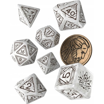 Sada kostek Zaklínač Geralt bílo-černá