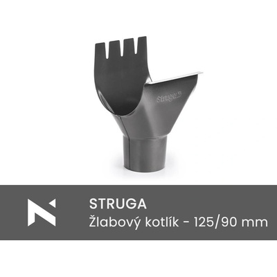 Struga Žlabový kotlík systém 125 / 90 mm RAL 8003 měděná